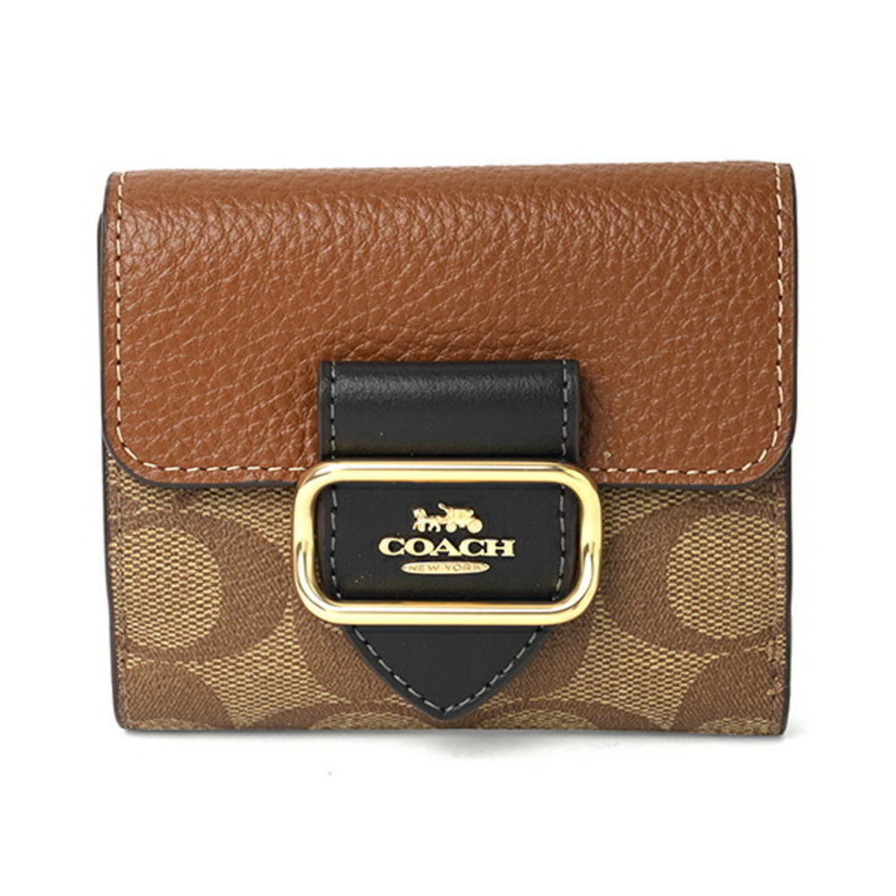 Coach Color Block Signature Wallet Brown - image 1